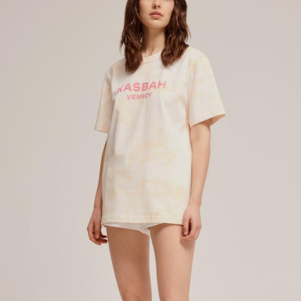 VENROY “Kasbah‎ VENROY” Women’s Tee White Size Small Oversized